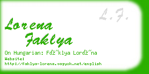 lorena faklya business card